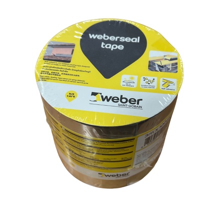 Weber เทป อเนกประสงค์กันน้ำชนิดมีกาวในตัว เวเบอร์ ซีลเทป 3m.X100mm. เคลือบผิวด้วยอลูมิเนียมป้องกัน ยูวี กันน้ำรั่วซึม