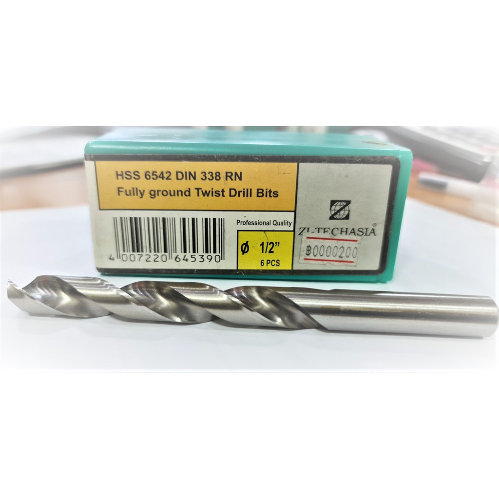 ZI-TECH ดอกสว่านเจาะโลหะ ไฮสปีด ไซเทคเอเซีย สีเงิน มาตรฐานเยอรมัน ขนาด 17/64"-1/2"