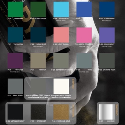 PYLAC PRO สีสเปรย์เกรดพรีเมี่ยม ทนทาน (P-01-P-37) ขนาด 400cc.