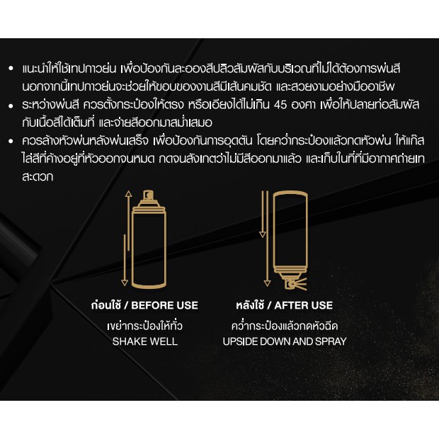 PYLAC PRO สีสเปรย์เกรดพรีเมี่ยม ทนทาน (P-01-P-37) ขนาด 400cc.