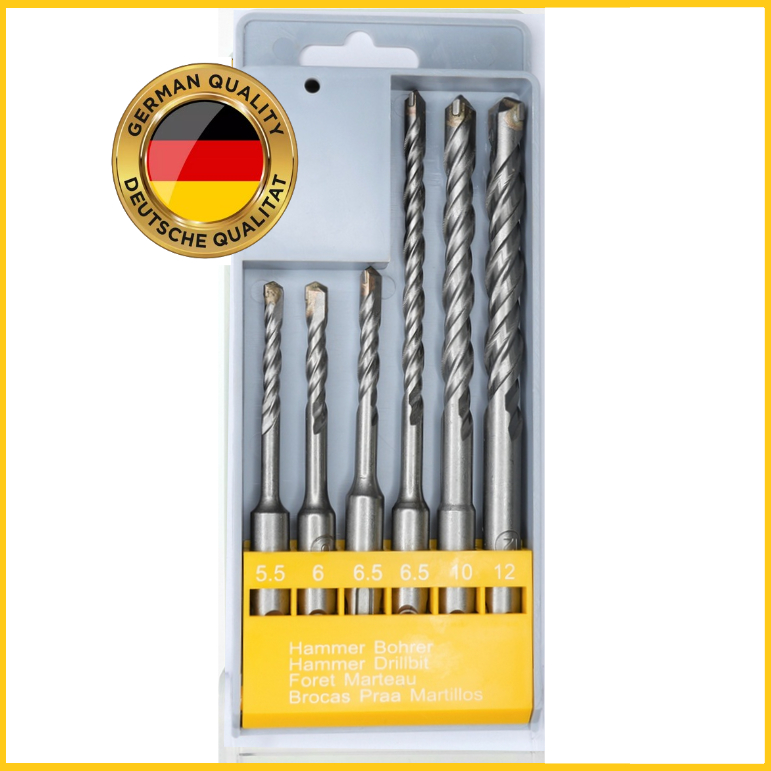 ZI-TEC ชุดดอกสว่านเจาะปูนไซเทค ระบบ เอสดีเอส พลัส (โรตารี่) 6 ตัวชุด 6-10mm