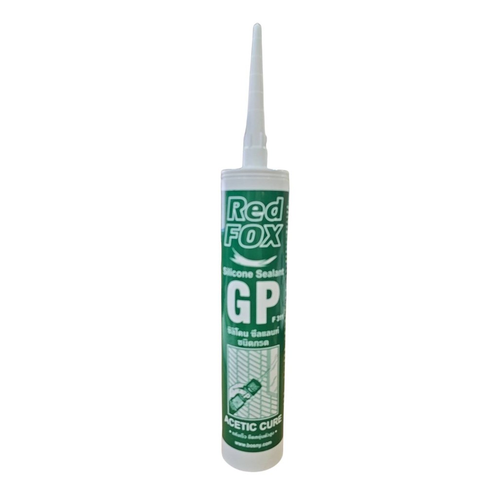 ซิลิโคนซีลแลนท์ Red FOX GP (F311) - ชนิดมีกรด ใส แห้งเร็ว ขนาด 260ml.
