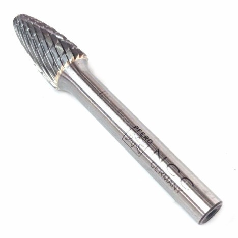 PFERD ดอกเจียรทังสเตนคาร์ไบด์ PFERD RBF MX NCC Tree shape with radius end RBF แกน 6 mm เยอรมันแท้