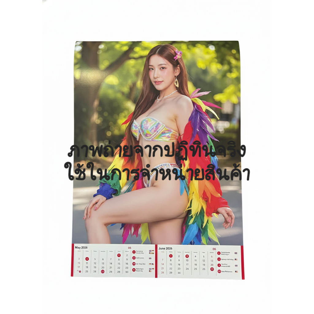 Yawata ปฏิทินแขวนผนัง ปี พ.ศ. 2569  ปฏิทินแขวนผนัง นานาชาติ บอกวันหยุด ไทย เมียนมาร์ มาเลเซีย สิงค์โปร์