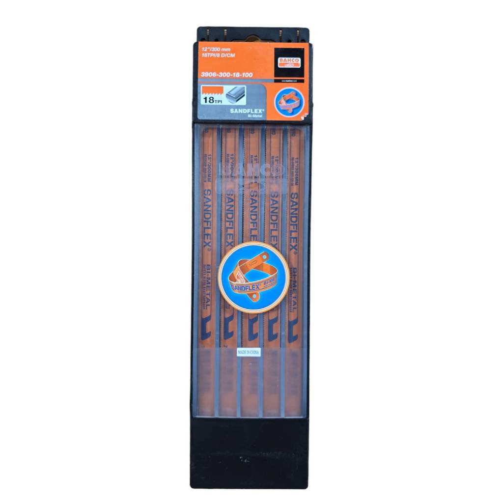 BAHCO (10ใบ/แพ็ค) ใบเลื่อย 12"18T/24T ใบเลื่อยตัดเหล็ก SANDFLEX บาร์โก้ 18 ฟัน / 24 ฟัน มาตรฐานสวีเดน ของแท้100%