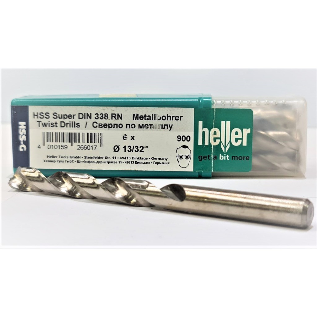HELLER [แบ่งจำหน่าย] ดอกสว่าน เฮลเล่อ ขนาด 1/16"- 1/4" METAL DRILL BIT HIGH SPEED เยอรมันแท้ ดอกสว่านเจาะเหล็ก ไฮสปีด