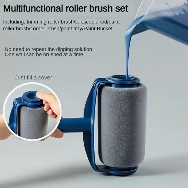 ลูกกลิ้งสี Easy-Fill 16.0cm Paint Roller Brush with 20.32cm Handle.