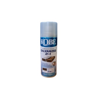 Kobe สีสเปรย์ พ่นกัลวาไนซ์ 2 in 1 Galvanized Spray โกเบ สีรองพื้น กัลวาไนซ์ 400cc.