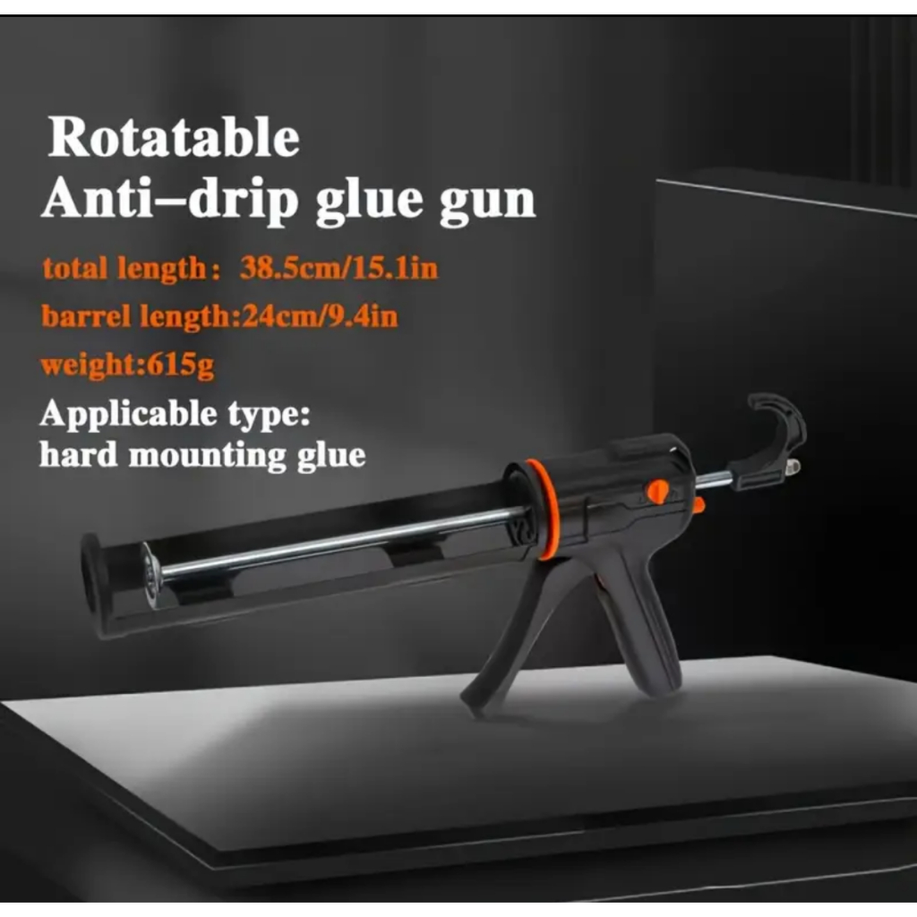 ปืนยิงซิลิโคน อลูมิเนียมอัลลอย พร้อมระบบ Anti-drip mode บีบง่าย เหมาะสำหรับงานหนัก งานโครงสร้าง