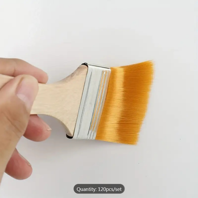 ชุดแปรงทาสีแบบมืออาชีพ แปรงไนลอนขนแข็งพร้อมด้ามจับ สำหรับงาน ศิลปะ DIY.