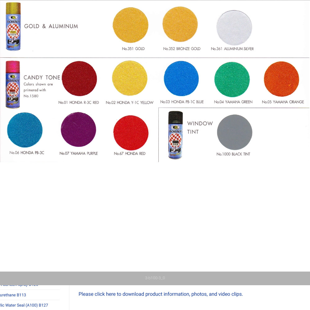 Bosny สีสเปรย์ บอสนี่ อะคริลิคแท้ 100% - เฉดสีแคนดี้โทน (Candy Tone) ประกายสวยล้ำลึก และ เฉดสีทอง และ อลูมิเนียม
