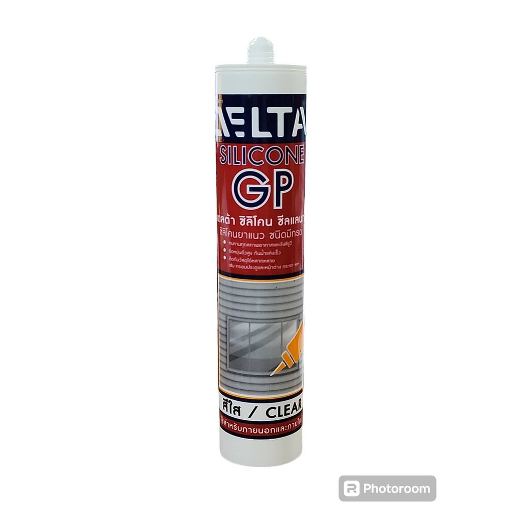 Delta Silicone Sealant GP เดลต้า ซิลิโคน ซีลแลนท์ จีพี ชนิด มีกรด ขนาด 280ml.