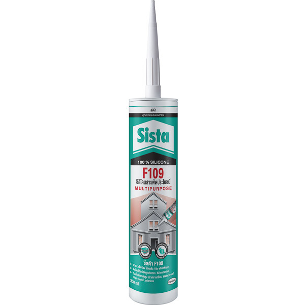 Sista F109 Multipurpose Silicone Sealant ซิลิโคนยาแนวสารพัดประโยชน์ ซิลิโคน 100% ไร้กรด ขนาด 300ml.