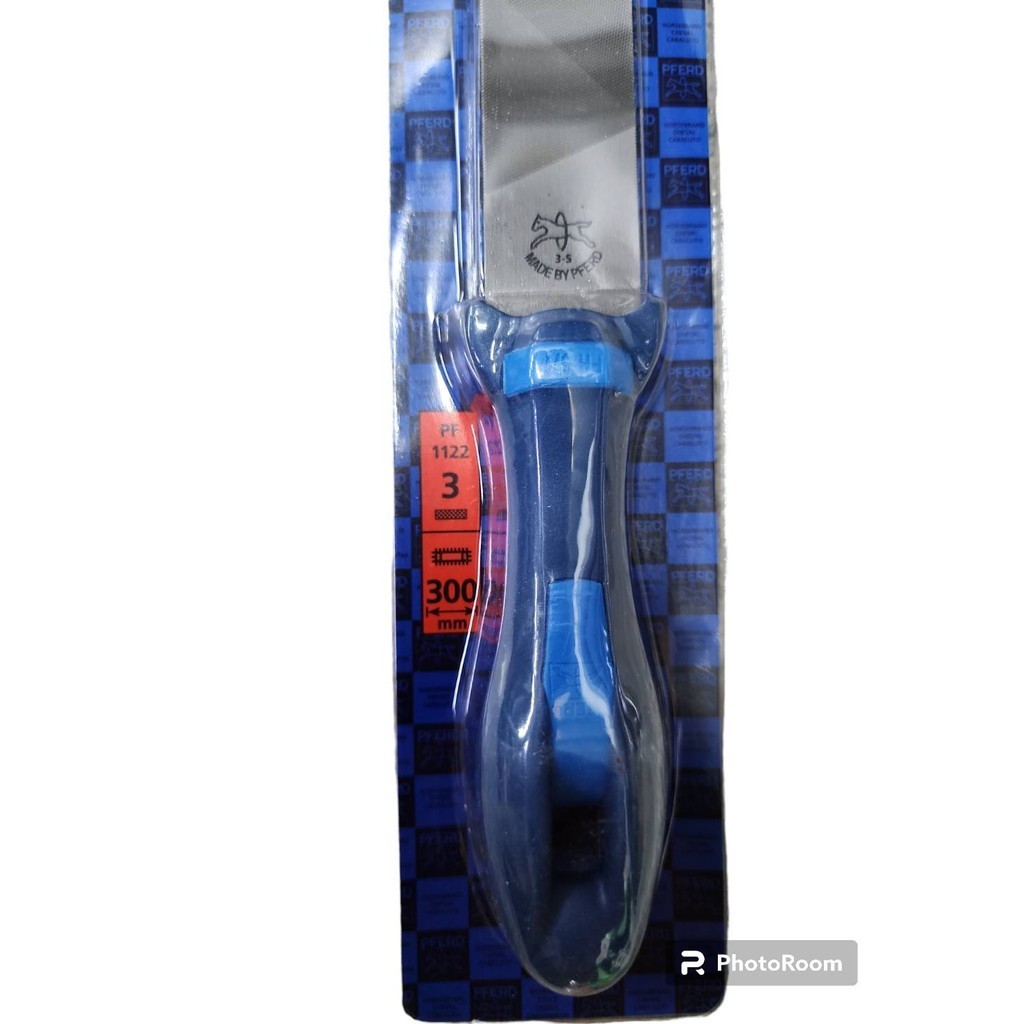 PFERD ตะไบแบนละเอียด 12" เยอรมัน พร้อมด้าม ตราม้าลวดบ่วง Flat File PFERD  CS-FH 1122 300 C3