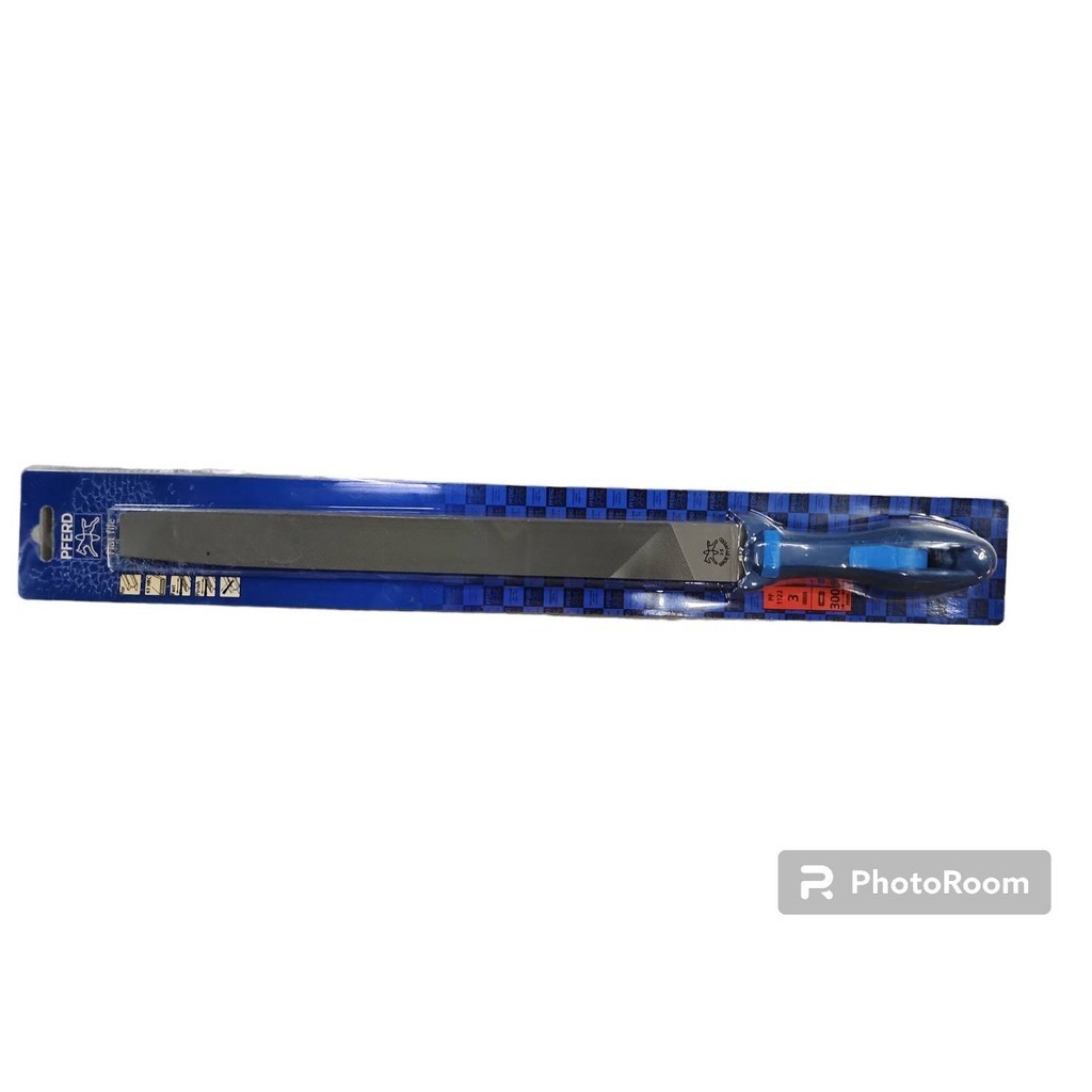 PFERD ตะไบแบนละเอียด 12" เยอรมัน พร้อมด้าม ตราม้าลวดบ่วง Flat File PFERD  CS-FH 1122 300 C3