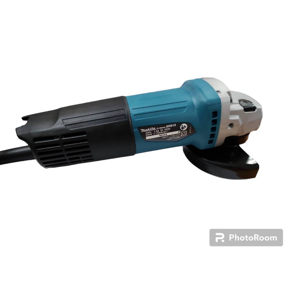 MAKITA เครื่องเจียรไฟฟ้า ขนาด 4 นิ้ว กำลังไฟ 540 วัตต์ รุ่น M0910B ความเร็วรอบตัวเปล่า 12,000 รอบ/นาที สวิตช์ท้าย