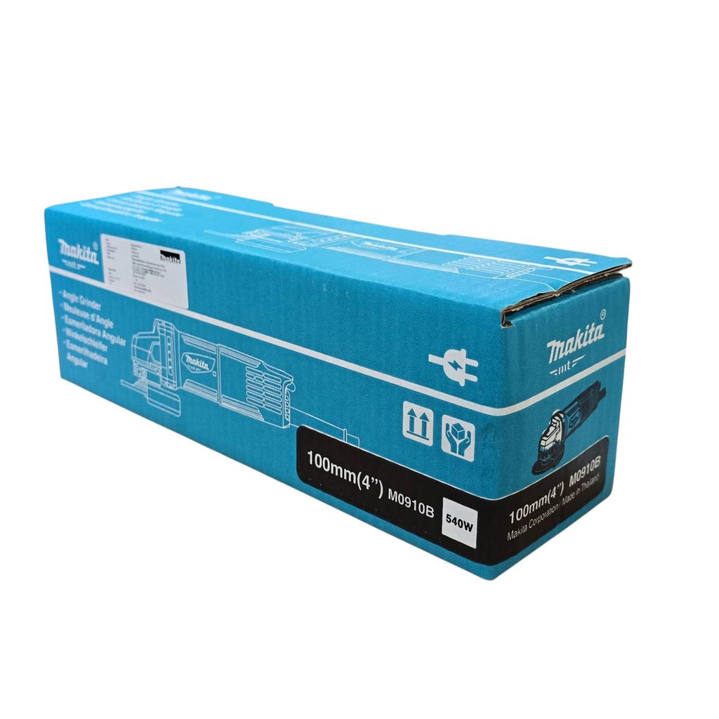 MAKITA เครื่องเจียรไฟฟ้า ขนาด 4 นิ้ว กำลังไฟ 540 วัตต์ รุ่น M0910B ความเร็วรอบตัวเปล่า 12,000 รอบ/นาที สวิตช์ท้าย