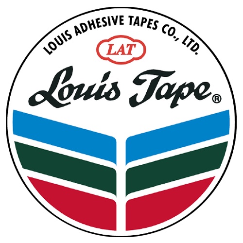 LOUIS TAPE เทประวังแตก 2 นิ้ว x 45 หลา พื้นแดง พิมพ์ขาว (1 ม้วน)