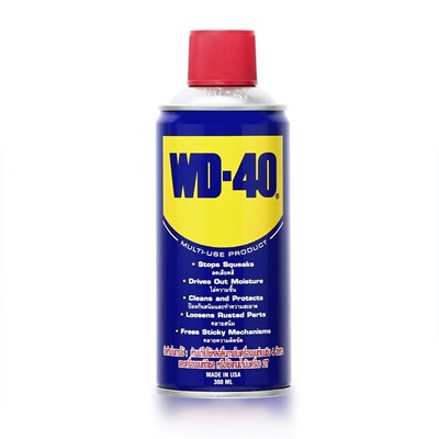 WD-40 น้ำมันอเนกประสงค์ WD40 ขนาด 300 มล. ใช้สำหรับหล่อลื่น คลายติดขัด ไล่ความชื่น ทำความสะอาด และป้องกันสนิม สีใส ไม่ม
