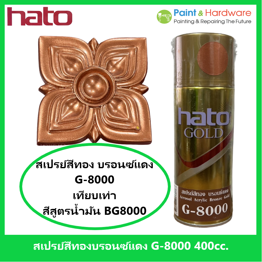 Hato GoldPaint สีสเปรย์อะคริลิค สีทอง ฮาโต้ ขนาด 400 cc. ราคาต่อกระป๋อง