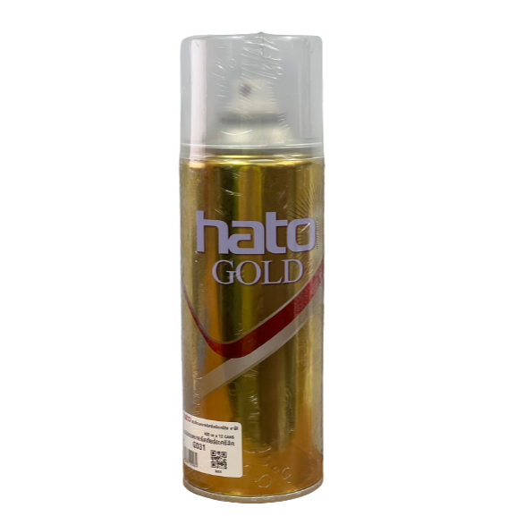 Hato GoldPaint สีสเปรย์อะคริลิค สีทอง ฮาโต้ ขนาด 400 cc. ราคาต่อกระป๋อง