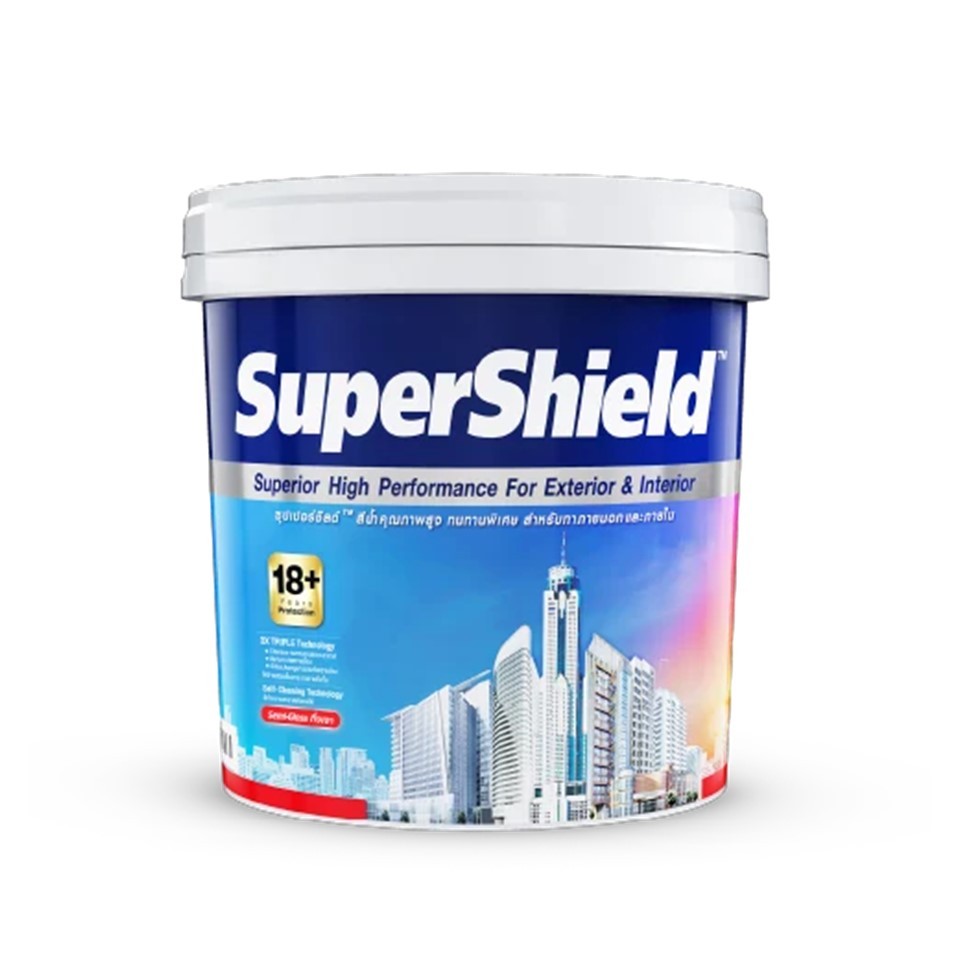 TOA Supershield Semi-Gloss ทีโอเอ ซุปเปอร์ชิลด์ สีน้ำอะคริลิก ชนิด กึ่งเงา ขนาด 9.46 ลิตร