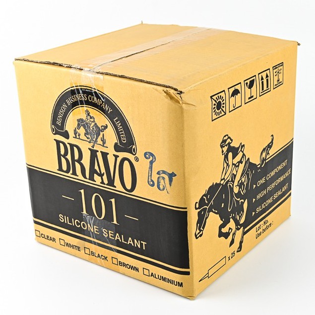 Bravo กาวซิลิโคน บราโว 101 BRAVO 101 - SILICONE SEALANT 300g (ราคา/หลอด)