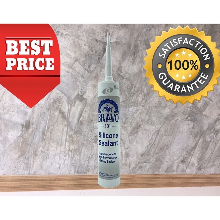 Bravo กาวซิลิโคน บราโว 101 BRAVO 101 - SILICONE SEALANT 300g (ราคา/หลอด)