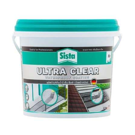 Sista อะคริลิกกันซึม อัลตร้าเคลียร์ ขนาด 4 กก. ULTRA CLEAR Waterproof coating 4kgs. สีใส มันวาว
