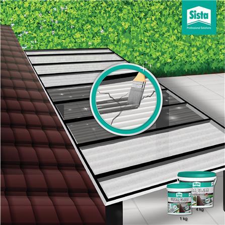 Sista อะคริลิกกันซึม อัลตร้าเคลียร์ ขนาด 4 กก. ULTRA CLEAR Waterproof coating 4kgs. สีใส มันวาว
