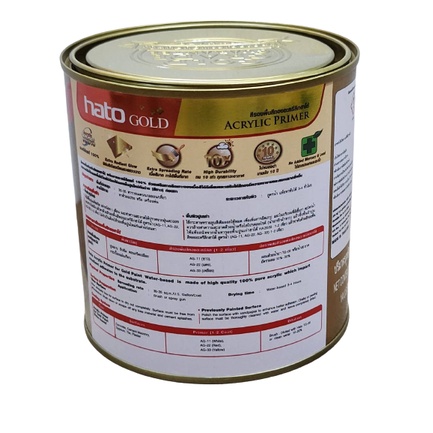 HATO Gold น้ำยาผสมสีน้ำ สีทองอะคริลิก TG-09 ขนาด 1/4 GL [0.946 ลิตร]