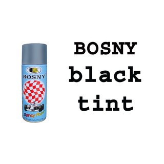 Bosny สีสเปรย์ ดำใสโปร่งแสง(ดำโปร่ง) Bosny No.1000 กป. Black Tint สีสเปรย์อะครีลิคแท้ 100% บอสนี่ ขนาด 300 มล.