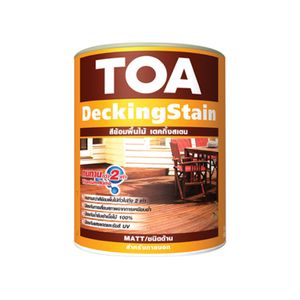 TOA สีทาระเบียง สีย้อมไม้ พื้น ด้าน เด็คกิ้งสเตน Deckingstain ทีโอเอ ขนาด 1 แกลลอน