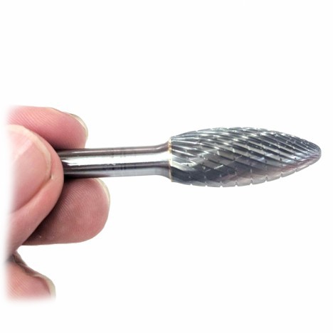 PFERD ดอกเจียรคาร์ไบด์ PFERD B 1230/6 MX NCC Flame shape B 12 mm. แกน 6 mm. เยอรมันแท้