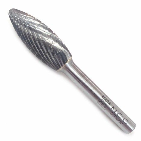 PFERD ดอกเจียรคาร์ไบด์ PFERD B 1230/6 MX NCC Flame shape B 12 mm. แกน 6 mm. เยอรมันแท้