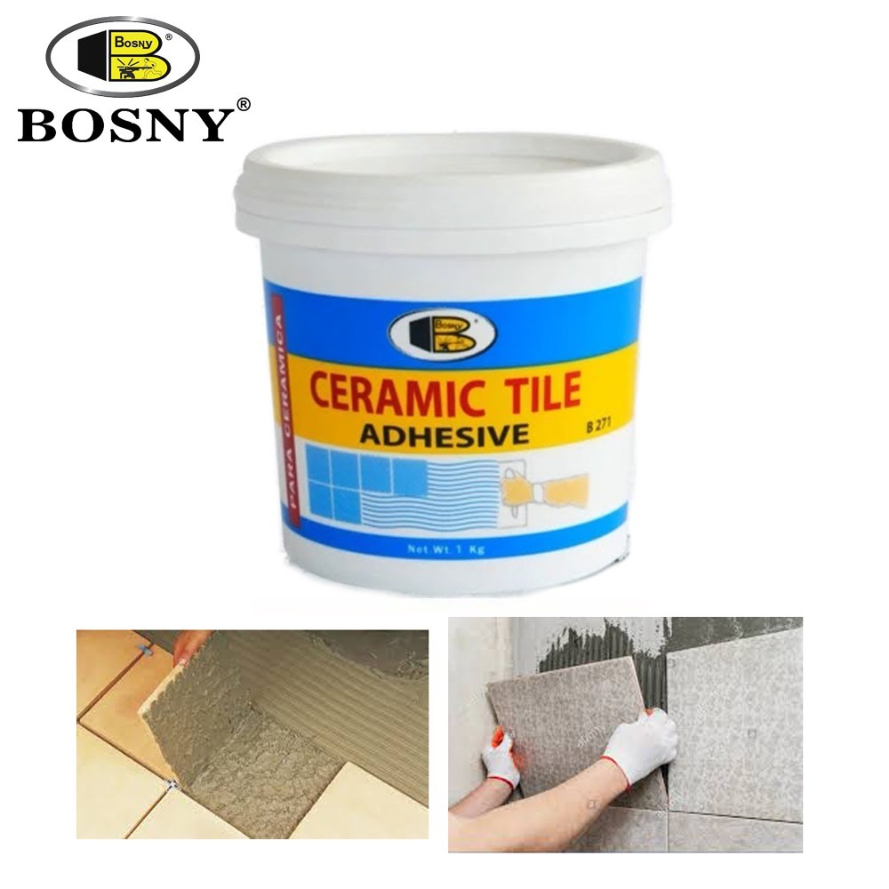 Bosny กาวติดกระเบื้องเซรามิค บอสนี่ ขนาด 4 กก. เฉดสี ครีม