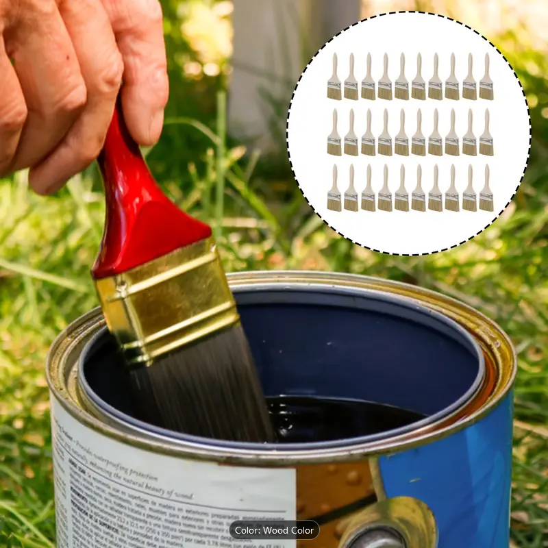 แปรงทาสี 3 นิ้ว ด้ามไม้ Paint Brush Set with Plastic and Wood Handles, 3-inch.