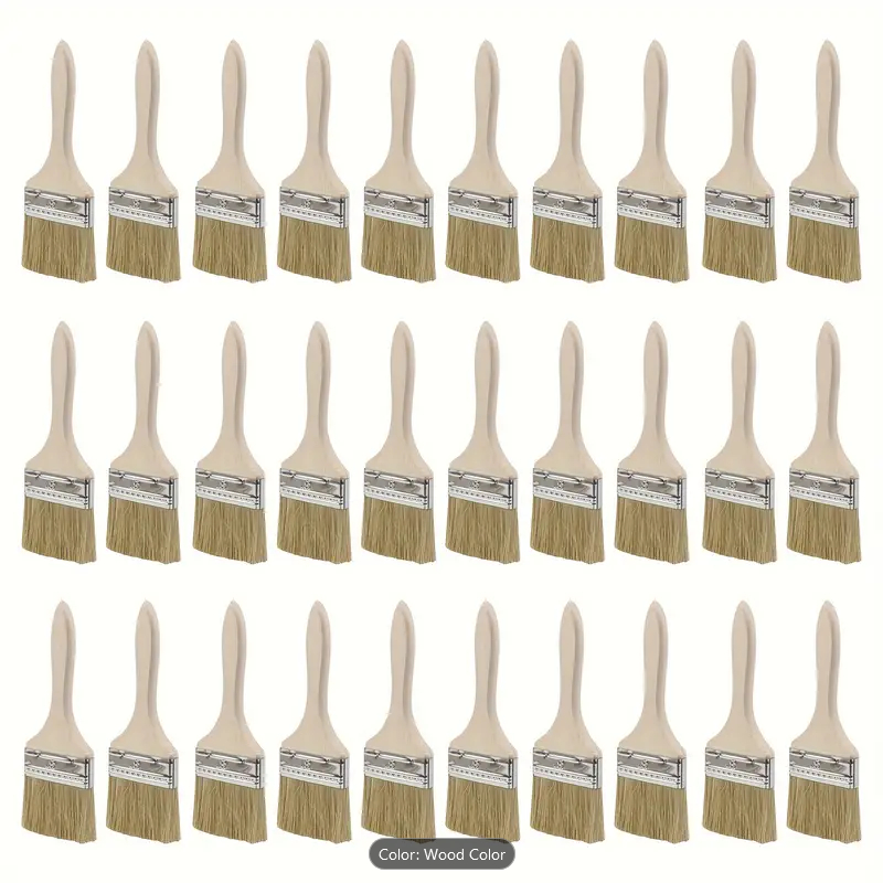 แปรงทาสี 3 นิ้ว ด้ามไม้ Paint Brush Set with Plastic and Wood Handles, 3-inch.