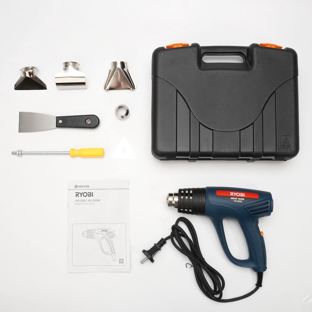 KYOCERA เครื่องเป่าลม ร้อน เคียวเซร่า รุ่น HG-2000K 2000W HEAT GUN พร้อมอุปกรณ์เสริม (เรียวบิเปลี่ยนชื่อเป็นเคียวเซร่า)