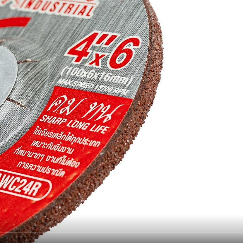 SUMO ใบเจียร หนา 4 นิ้ว (100x6mm)  ซูโม่ สีแดง Grinding Disc AWC24R