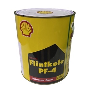 Shell เชลล์ ฟลินท์โค้ท พีเอฟ 4 Shell Flintkote P.F. 4 ขนาด 3.5 ลิตร สีกันสนิม น้ำมันดำกันสนิมเหล็ก ฟลิ้นโค้ท เบอร์ 4