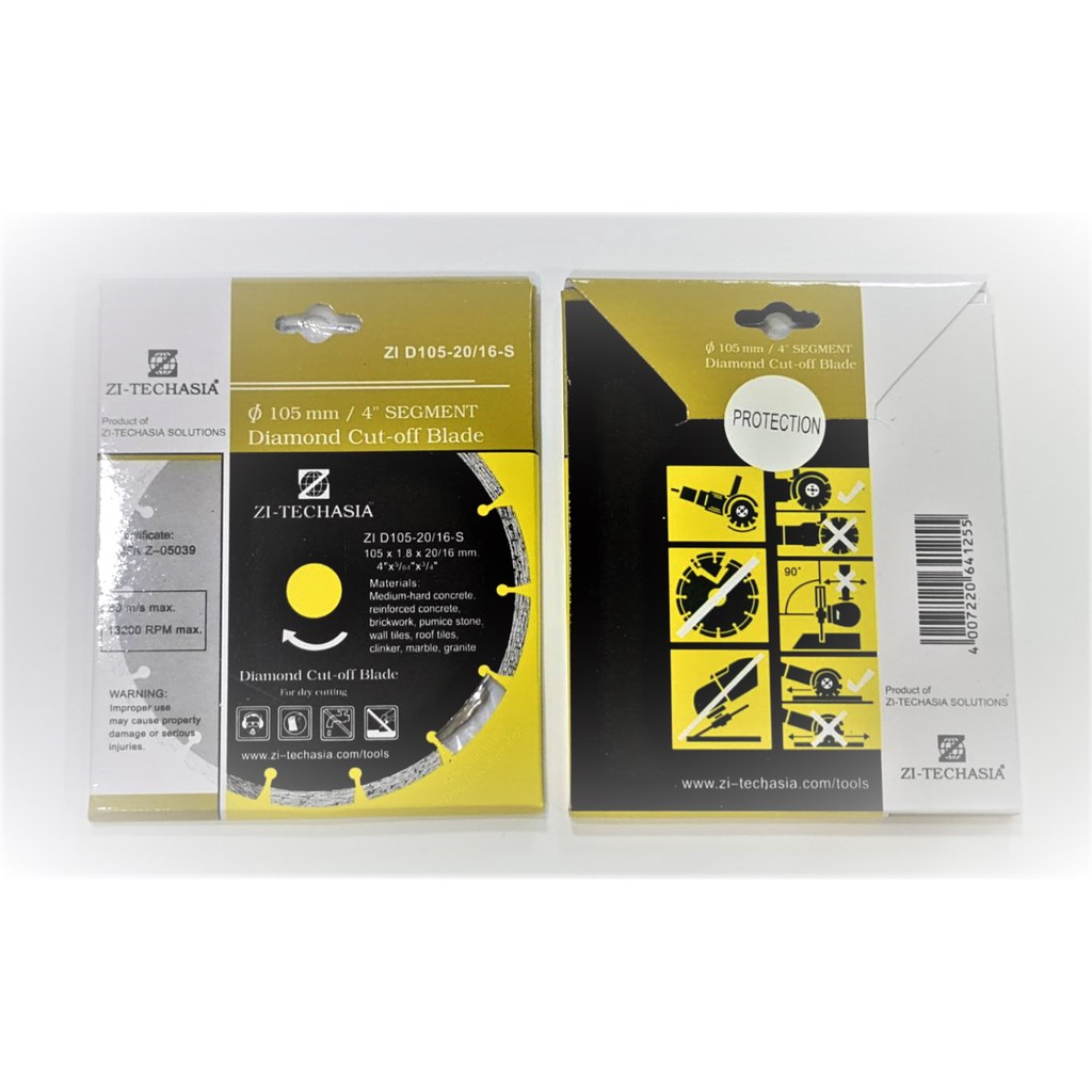 Zi-Techasia 4" Diamond Cutting Blade สำหรับตัดหิน/หินอ่อน/เซรามิค ใบตัดเพชรคุณภาพสูง จัดส่งฟรี ของแท้100%