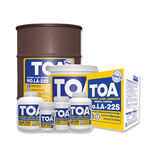 TOA กาวลาเท็กซ์ กป. ทีโอเอ LA-22S ขนาด  8, 16 และ 32 oz.