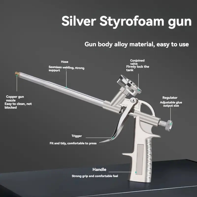 ปืนยิงโฟม (Foam Gun) รุ่น Metal Pro - สำหรับงานอุดรอยรั่ว ฉีดช่องว่าง และติดตั้งวงกบมืออาชีพ