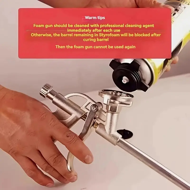 ปืนยิงโฟม (Foam Gun) รุ่น Metal Pro - สำหรับงานอุดรอยรั่ว ฉีดช่องว่าง และติดตั้งวงกบมืออาชีพ