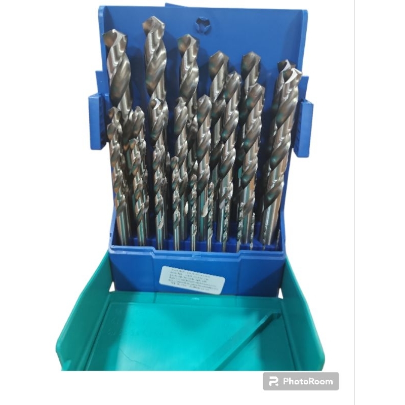 ็Heller ชุดดอกสว่านเจาะเหล็ก สเตนเลส Heller HSS G 25ดอก/ชุด (เยอรมันแท้) 1มม.-13 มม.