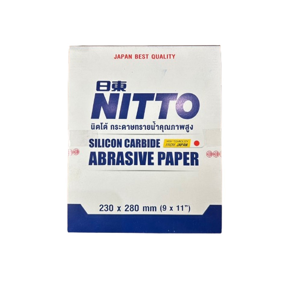 ์NITTO [ยกแพ็ค] กระดาษทรายน้ำ Nitto นิตโต้ ขายยกแพ็คราคาถูกมาก แพ็คมี 60 แผ่น