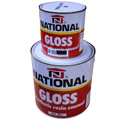 National สีเคลือบเงา สีน้ำมัน สีทาไม้ สีทาเหล็ก เนชั่นแนล ขนาด 1 GL ( 3.3 ลิตร )