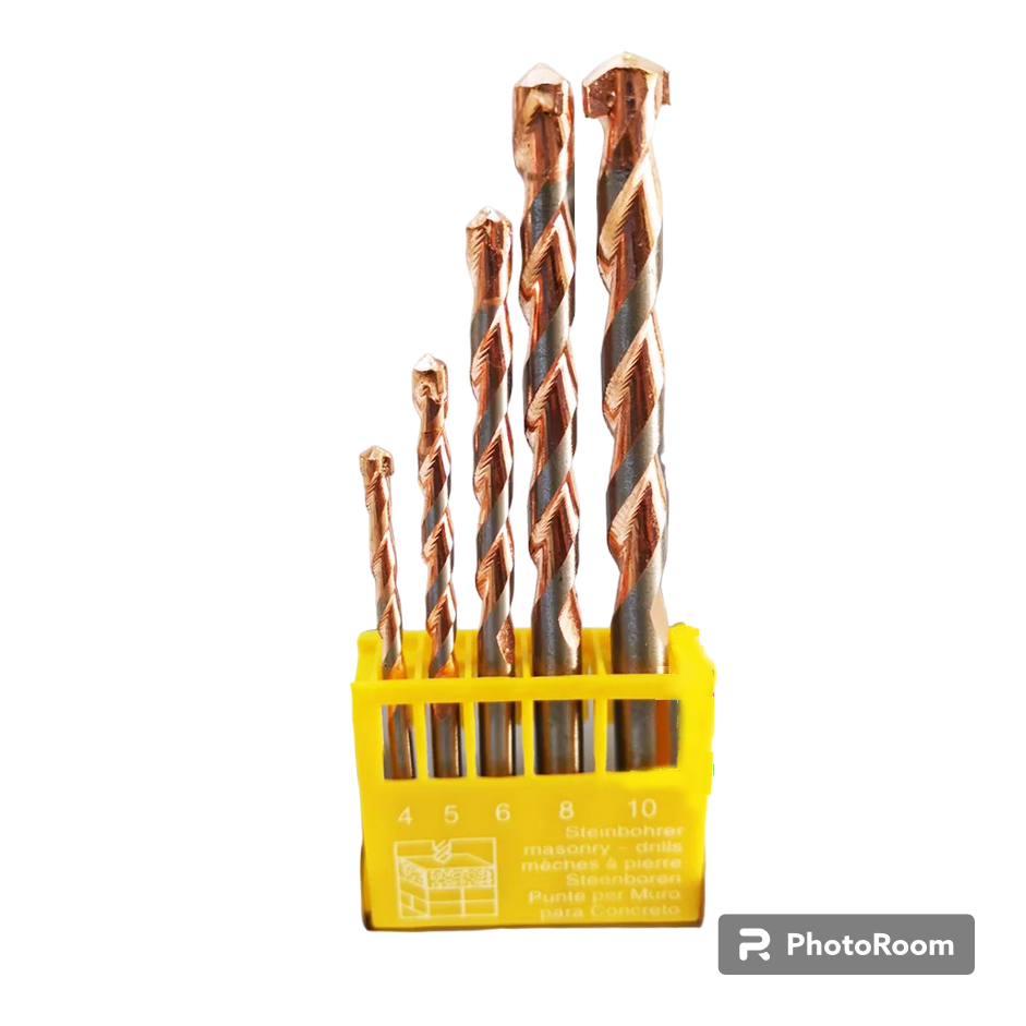 ZI-TEC ชุดดอกสว่านเจาะปูน/คอนกรีต 5 ชิ้น ขนาด 4/5/6/8/10 มม. คุณภาพเยอรมัน