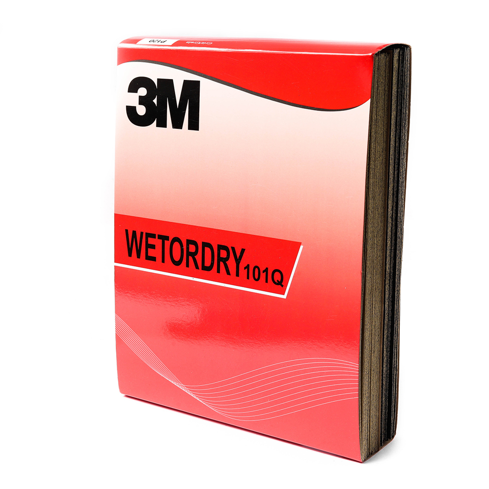3M (ยกแพ็ค 100 แผ่น) กระดาษทรายน้ำ สำหรับขัดสีรถยนต์ ขัดเหล็ก ใช้งานทั่วไป ใช้ได้ทั้งแบบแห้งและเปียก